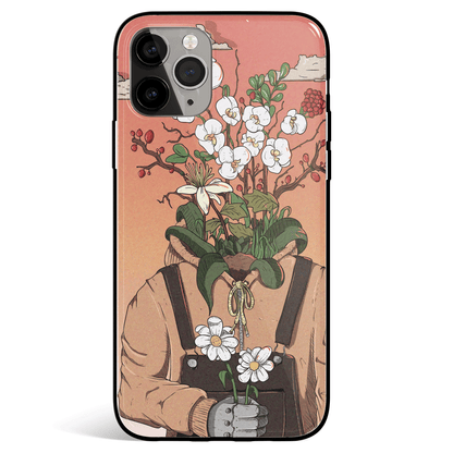 Mind Garden Tempered Glass Soft Silicone iPhone Case-Feature Print Phone Case-Monkey Ninja-iPhone X/XS-Tempered Glass-Monkey Ninja