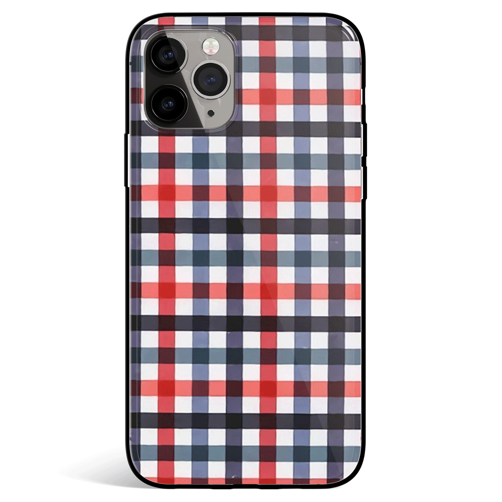 Vichy Rojo iPhone Tempered Glass Phone Case