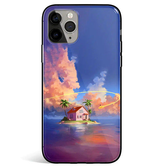 Dragon Ball Kame House Vertical Version Tempered Glass Soft Silicone iPhone Case-Phone Case-Monkey Ninja-iPhone X/XS-Tempered Glass-Monkey Ninja