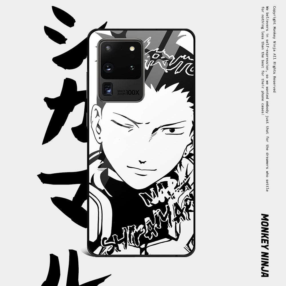 Naruto Anime Kakashi Sasuke Shikamaru Hinata Tempered Glass Samsung Phone Case - 4 styles