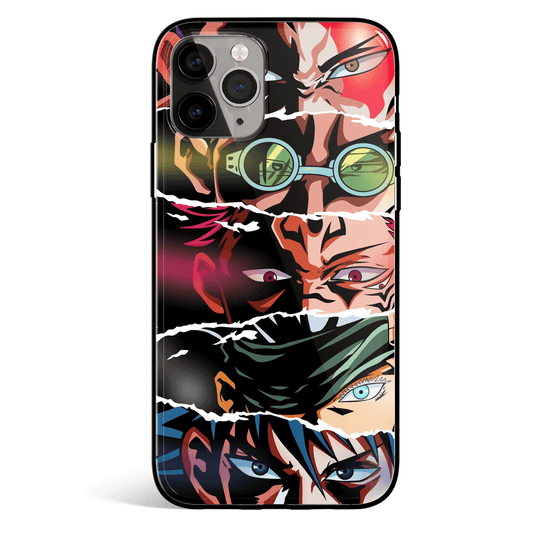 Jujutsu Kaisen Eyes 2 Tempered Glass Soft Silicone iPhone Case-Phone Case-Monkey Ninja-iPhone X/XS-Tempered Glass-Monkey Ninja