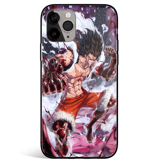 One Piece Luffy Gear Four Snake Man Tempered Glass Soft Silicone iPhone Case-Phone Case-Monkey Ninja-iPhone X/XS-Tempered Glass-Monkey Ninja