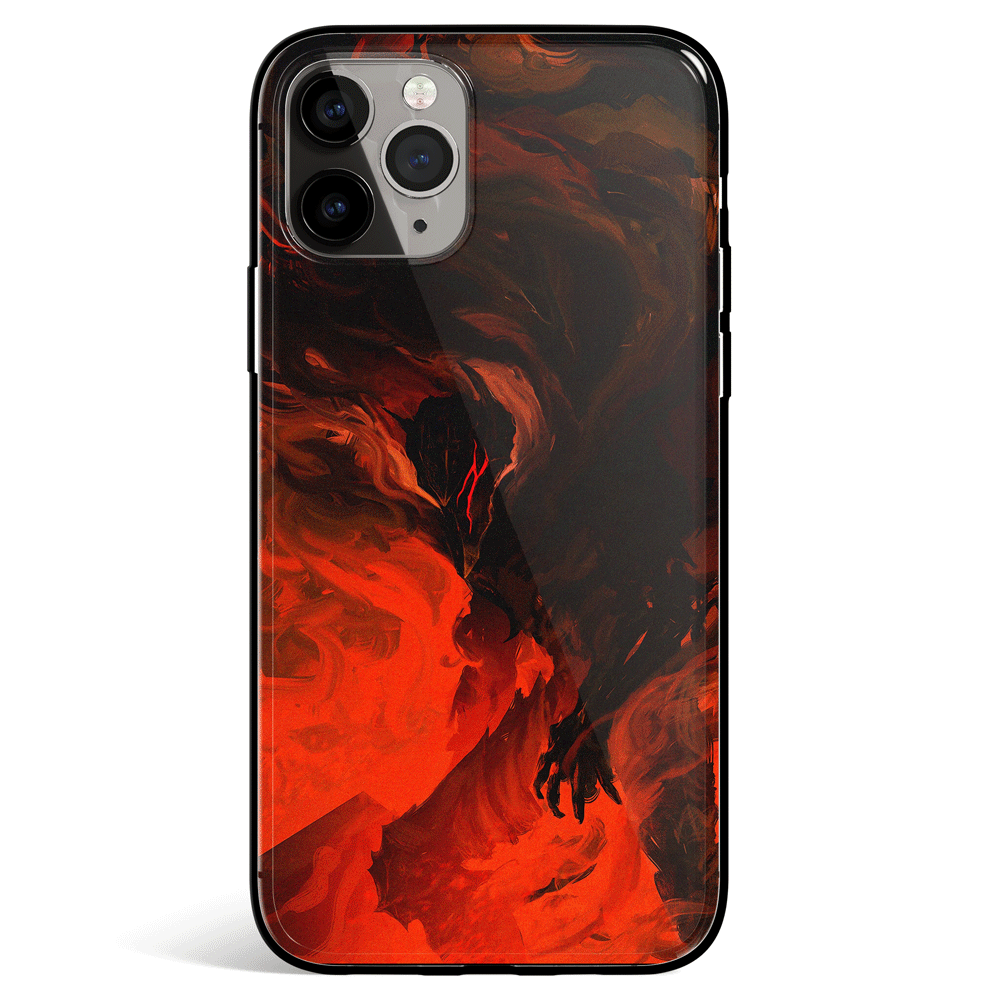 Beserk Fanart Red Tempered Glass Soft Silicone iPhone Case-Phone Case-Monkey Ninja-iPhone X/XS-Tempered Glass-Monkey Ninja