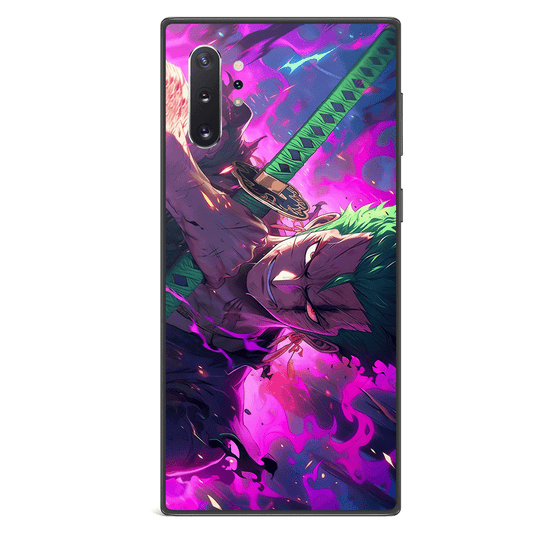 One Piece Zoro Purple Dragon 2 Tempered Glass Samsung Galaxy Phone Case-Phone Case-Monkey Ninja-Galaxy S9-Monkey Ninja