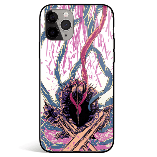 Chainsaw Man Art Tempered Glass Soft Silicone iPhone Case-Phone Case-Monkey Ninja-iPhone X/XS-Tempered Glass-Monkey Ninja