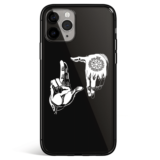 Hellsing Alucard Gesture Tempered Glass Soft Silicone iPhone Case-Phone Case-Monkey Ninja-iPhone X/XS-Tempered Glass-Monkey Ninja