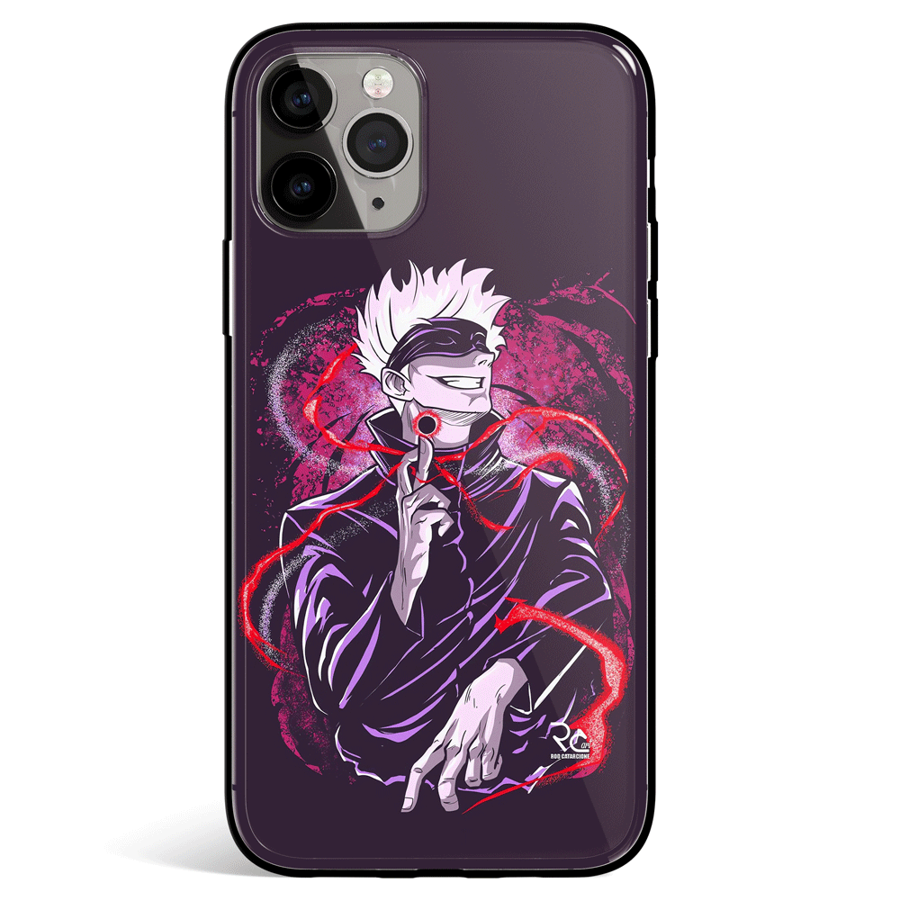 Jujutsu Kaisen Cursed Technique Reversal Tempered Glass Soft Silicone iPhone Case-Phone Case-Monkey Ninja-iPhone X/XS-Tempered Glass-Monkey Ninja