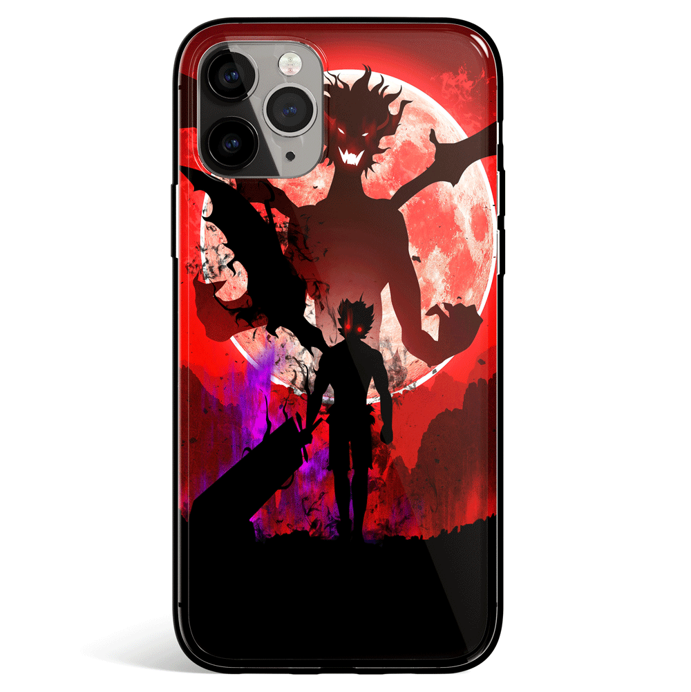 Black Clover Asta Rinnegan Tempered Glass Soft Silicone iPhone Case-Phone Case-Monkey Ninja-iPhone X/XS-Tempered Glass-Monkey Ninja