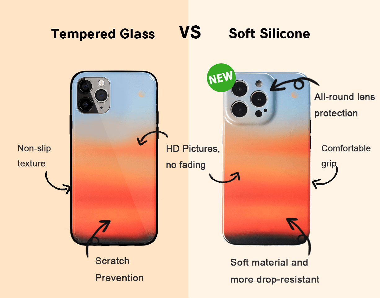 Berserk Guts vs Zodd Colorful Tempered Glass Soft Silicone iPhone Case-Phone Case-Monkey Ninja-iPhone X/XS-Tempered Glass-Monkey Ninja