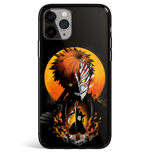Bleach Hollow Mask Ichigo Tempered Glass Soft Silicone iPhone Case-Phone Case-Monkey Ninja-iPhone X/XS-Tempered Glass-Monkey Ninja