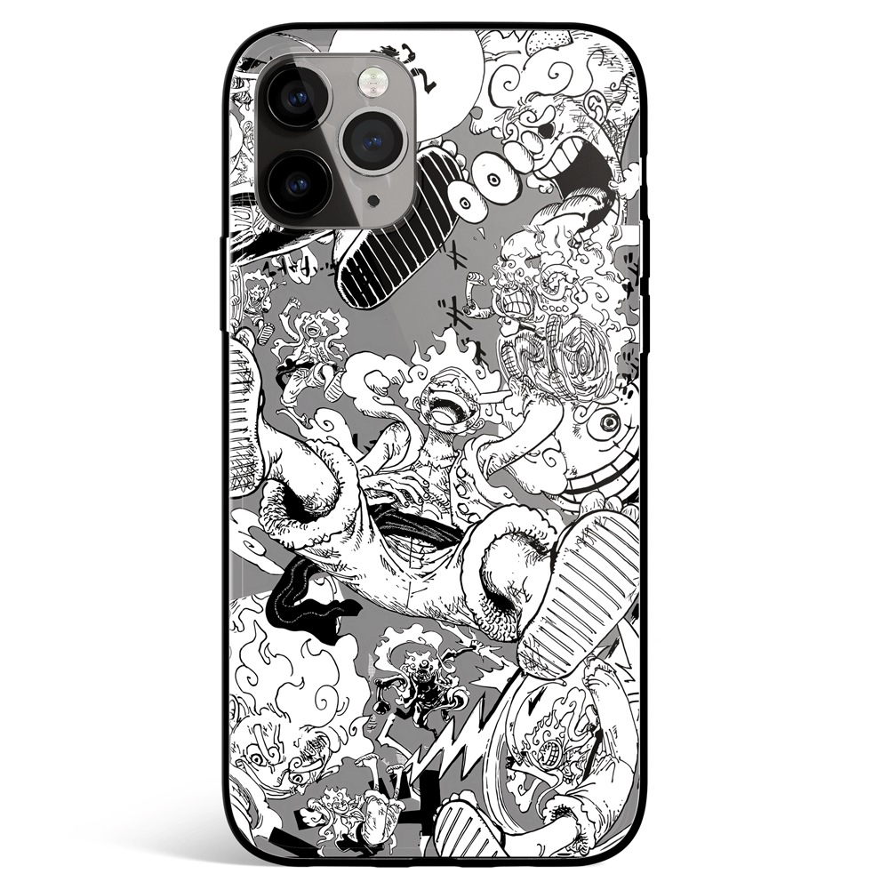 One Piece Luffy Expression Collection Tempered Glass Soft Silicone iPhone Case-Phone Case-Monkey Ninja-iPhone X/XS-Tempered Glass-Monkey Ninja