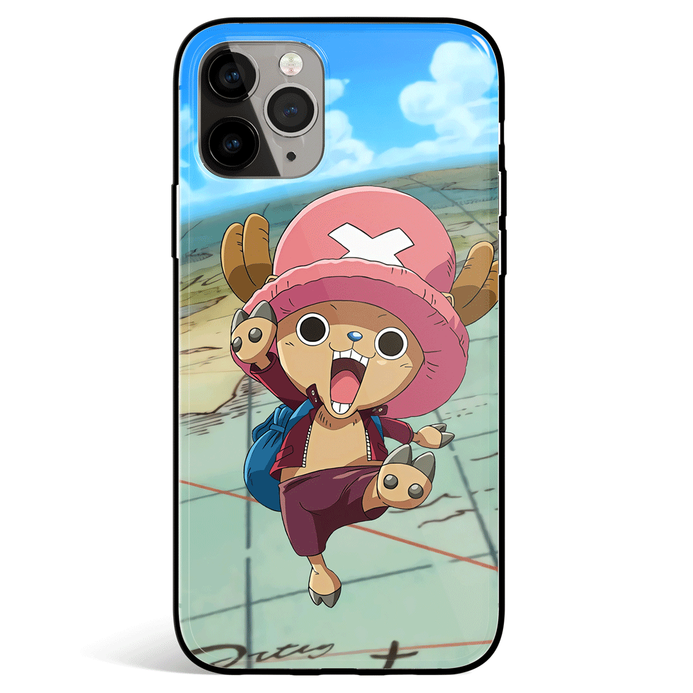 One Piece Chopper Original Form Tempered Glass Soft Silicone iPhone Case