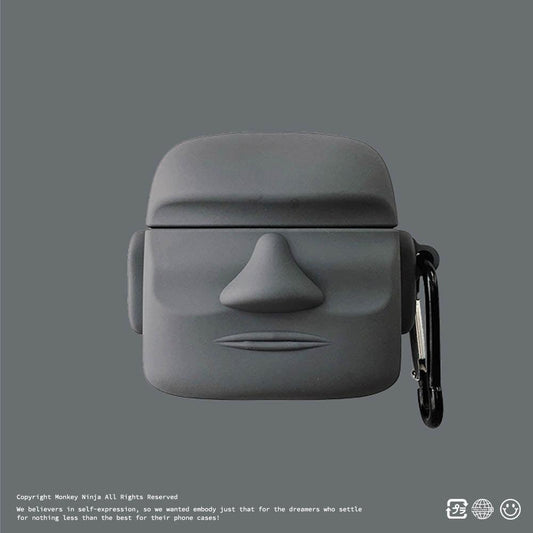 Easter Island Stone Man Silicone Airpods Case-Airpods Case-Monkey Ninja-Airpods 1/2-Monkey Ninja