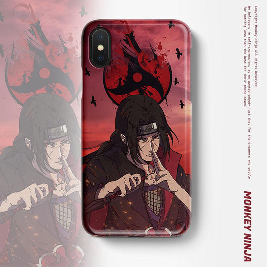 Naruto Anime Character Itachi Soft Silicone Phone Case-Phone Case-Monkey Ninja-iPhone X/XS-Monkey Ninja