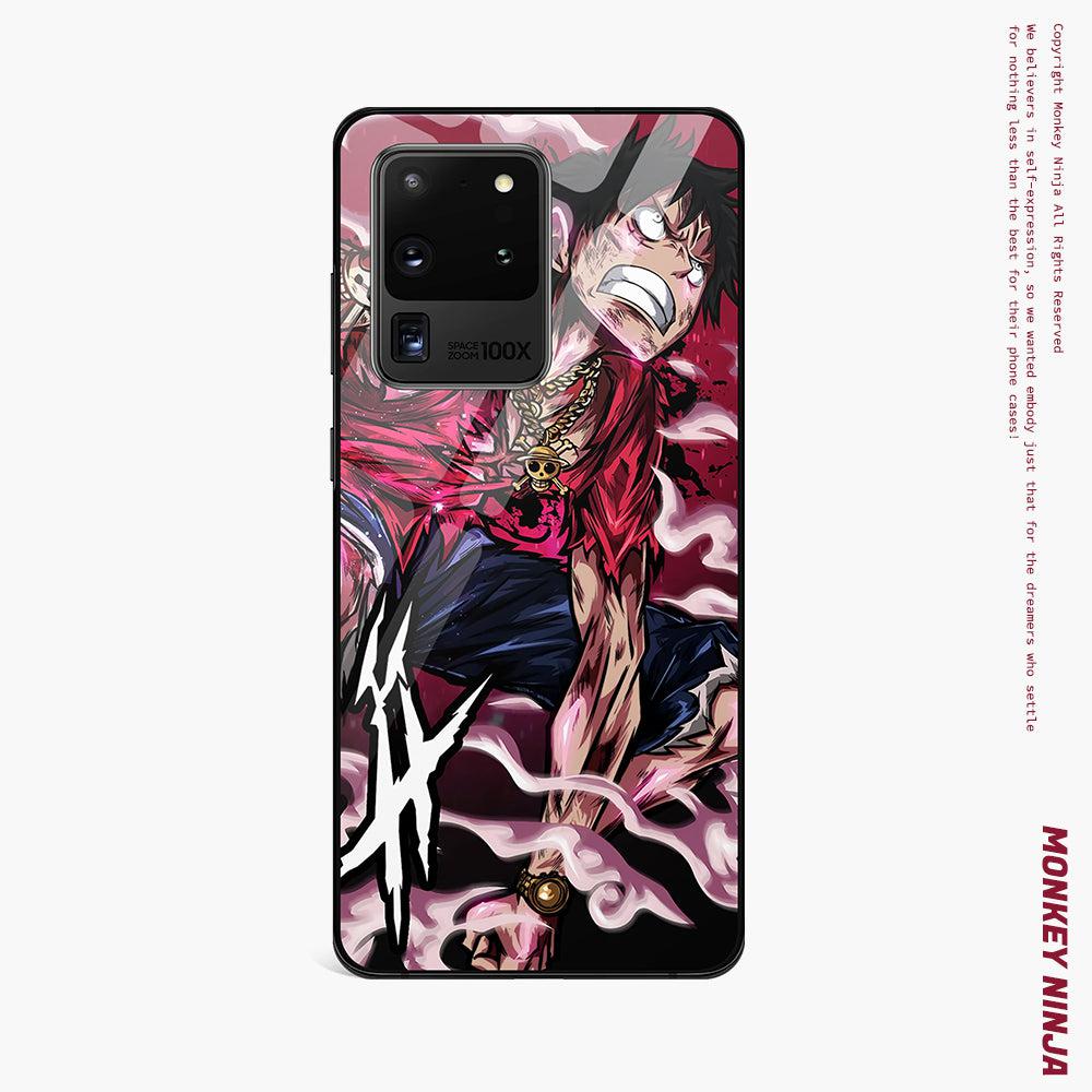 One Piece Luffy Tempered Glass Samsung Phone Case