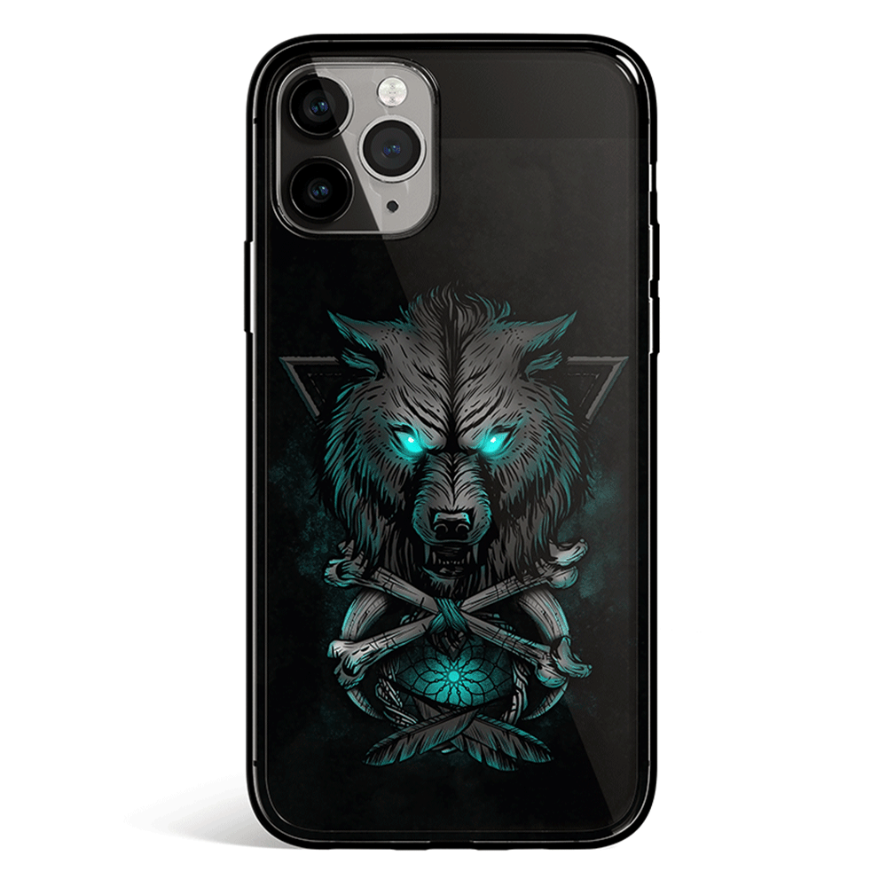 Wolf Totem iPhone Tempered Glass Soft Silicone Phone Case