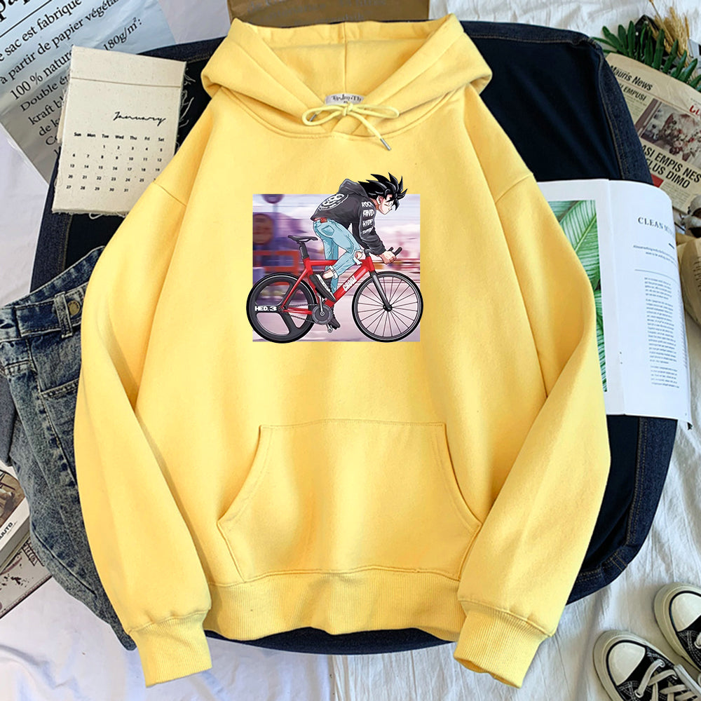Dragon Ball Goku on Bike Hoodie
