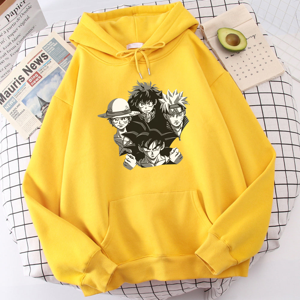 Luffy Izuku Naruto Goku Hoodie