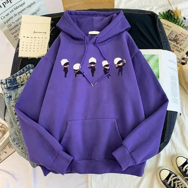 Jujutsu Kaisen Satoru Gojo Hoodie-Clothing-Monkey Ninja-Purple-S-Monkey Ninja