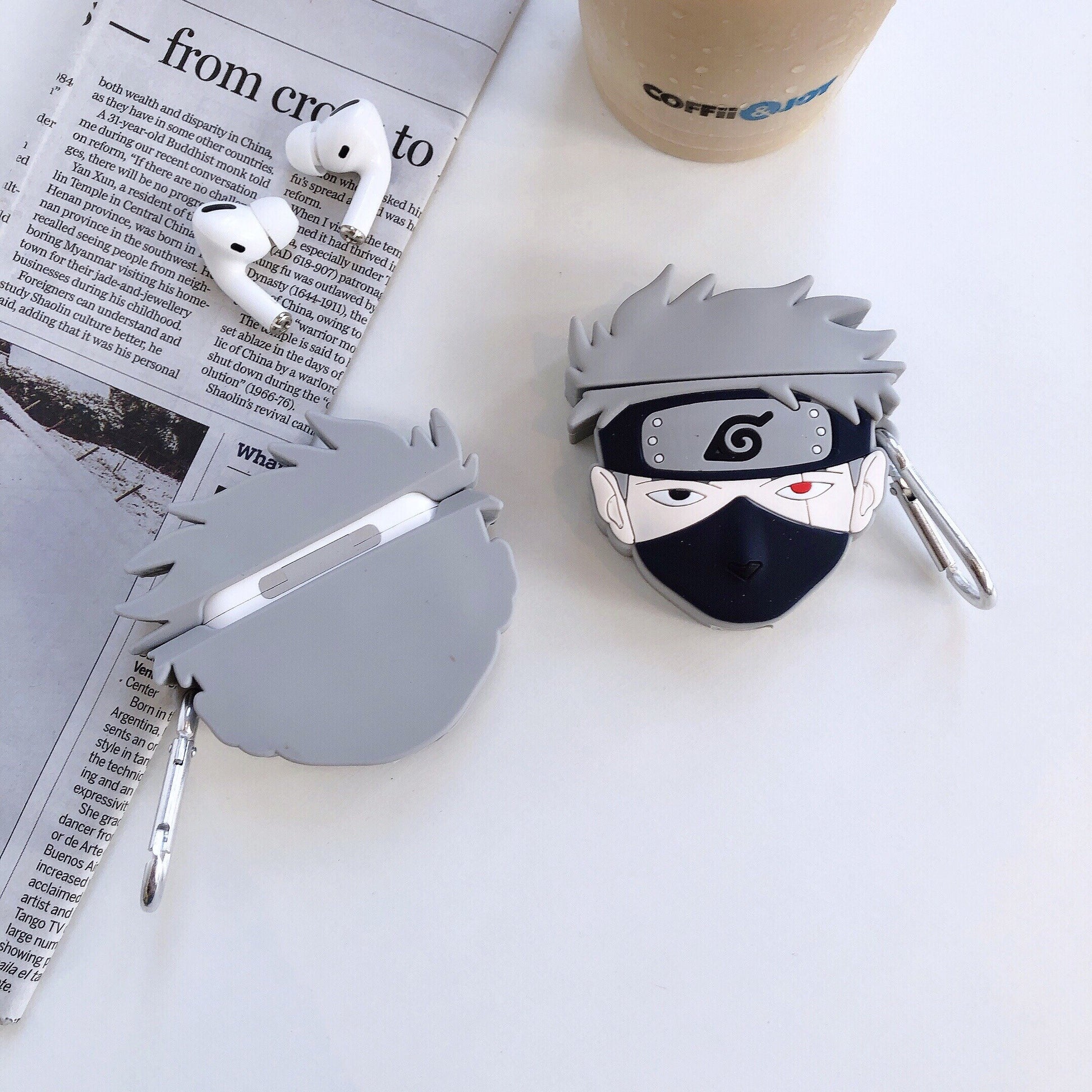Naruto Series Kakashi Airpods 1/2/3/Pro Case Cute 3D Funny Characters Cartoon Silicone Case-Airpods Case-Monkey Ninja-Airpods 1/2-Monkey Ninja