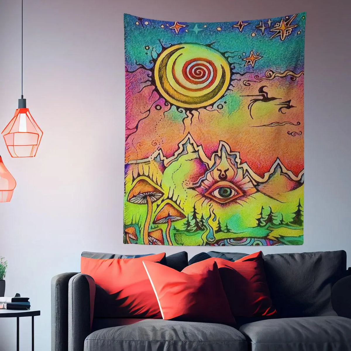 Psychedelic Vally Tapestry-Taspetry-Wallarts Lab-100cm * 150cm-Monkey Ninja