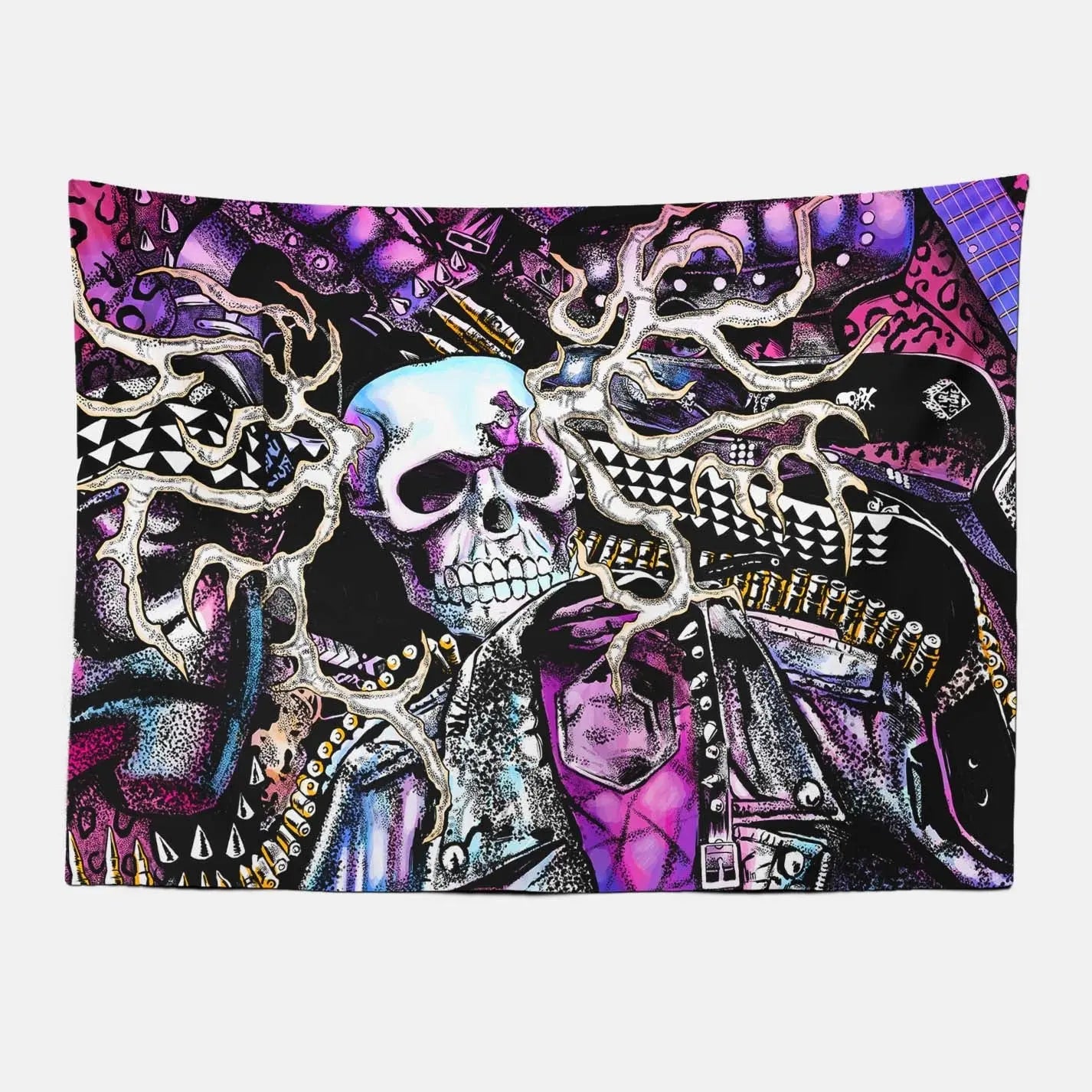 Rock Skull Trippy Tapestry – Monkey Ninja