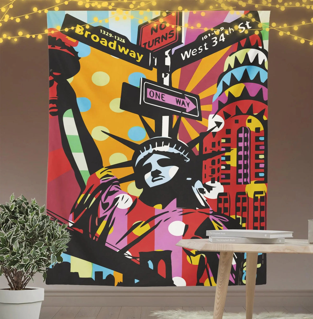 Statue of Liberty Tapestry-Taspetry-Wallarts Lab-100cm * 150cm-Monkey Ninja