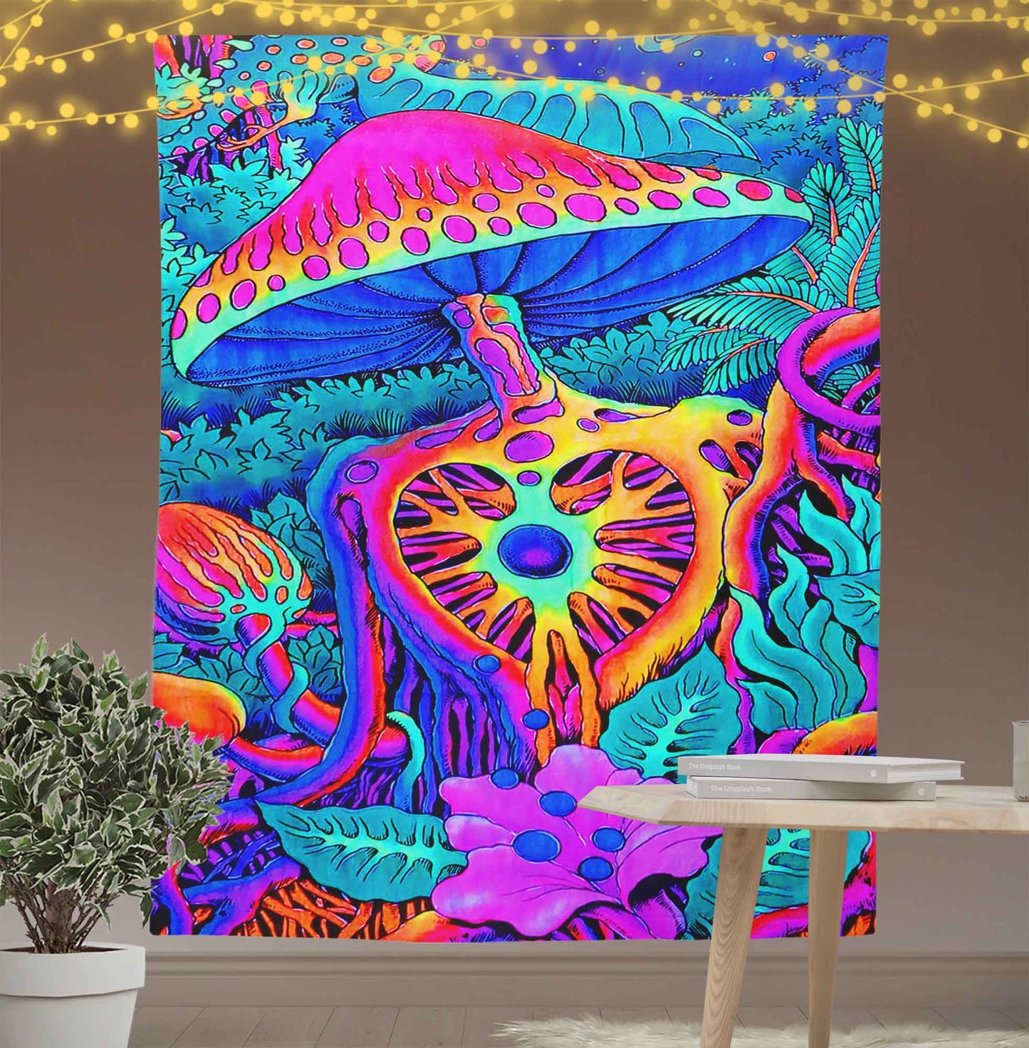 Psychedelic Spy Shroom Tapestry-Taspetry-Wallarts Lab-100cm * 150cm-Monkey Ninja