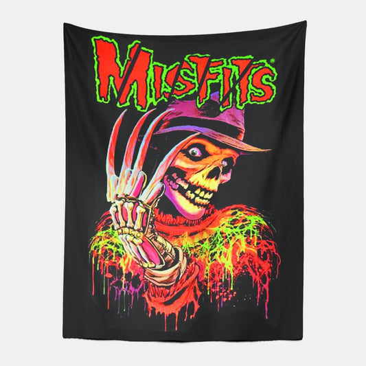 Misfits Nightmare Skeleton Wall Art Tapestry-Taspetry-Wallarts Lab-100cm * 150cm-Monkey Ninja