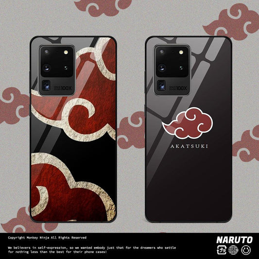 Akatsuki Clouds Tempered Glass Samsung Phone Case - 2 styles-Phone Case-Monkey Ninja-Galaxy S9-1-Monkey Ninja