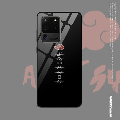 Akatsuki Anime Tempered Glass Samsung Phone Case for Samsung-Phone Case-Monkey Ninja-Galaxy S9-Monkey Ninja