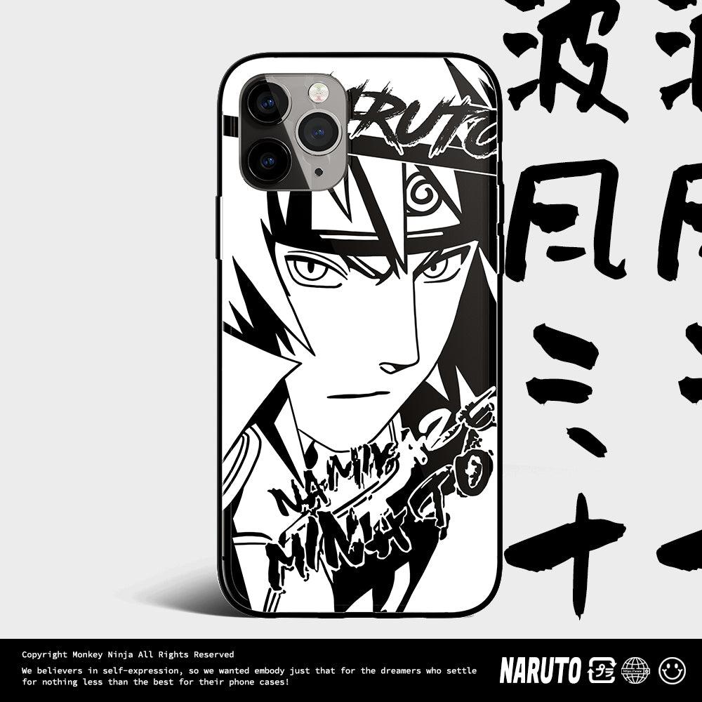 Naruto Characters Sketch Tempered Glass Phone Case- Gaara Minato Hinata Shikamaru