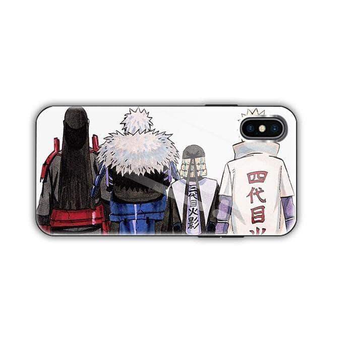 Hokage Hashirama Tobirama Hiruzen Minato Tempered Glass Soft Silicone iPhone Case
