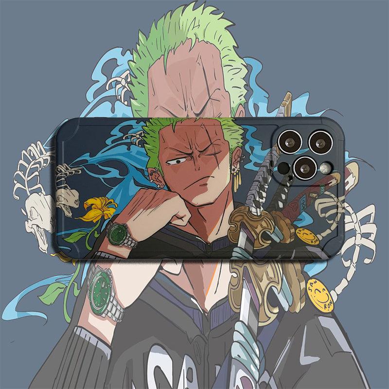 One Piece Roronoa Zoro Three Swords Soft TPU Silicone iPhone Case-Phone Case-Monkey Ninja-iPhone X/XS-Zoro-Monkey Ninja