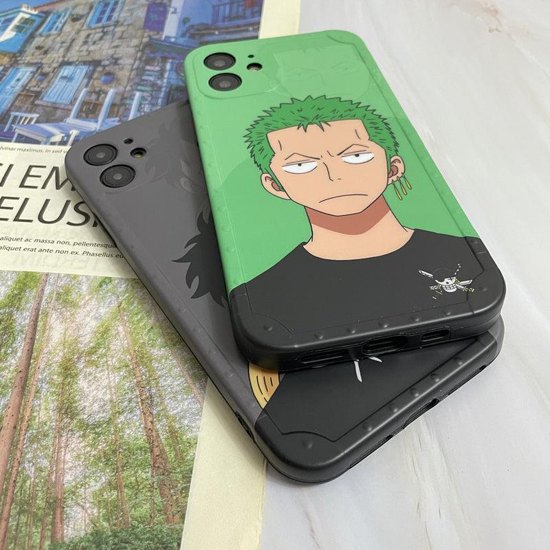 Anime One Piece Luffy Zoro Soft TPU Silicone iPhone Case-Phone Case-Monkey Ninja-iPhone X/XS-Luffy-Tempered Glass-Monkey Ninja