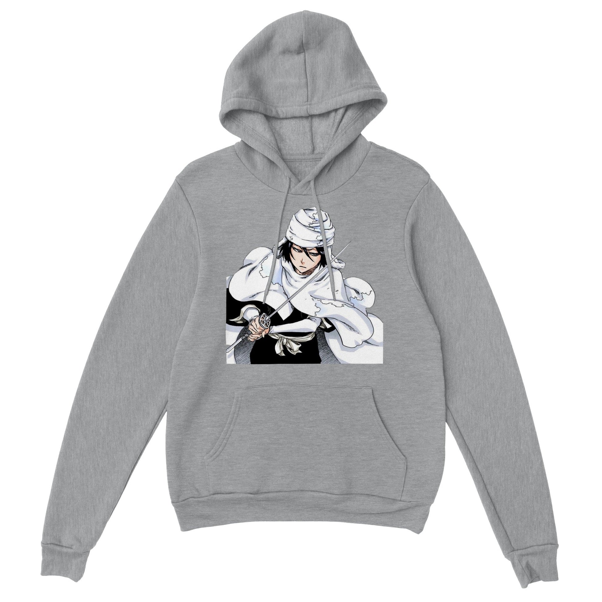 Bleach | Rukia TYBW | Anime Hoodie (Unisex)-Hoodie-Monkey Ninja-Grey-S-Monkey Ninja
