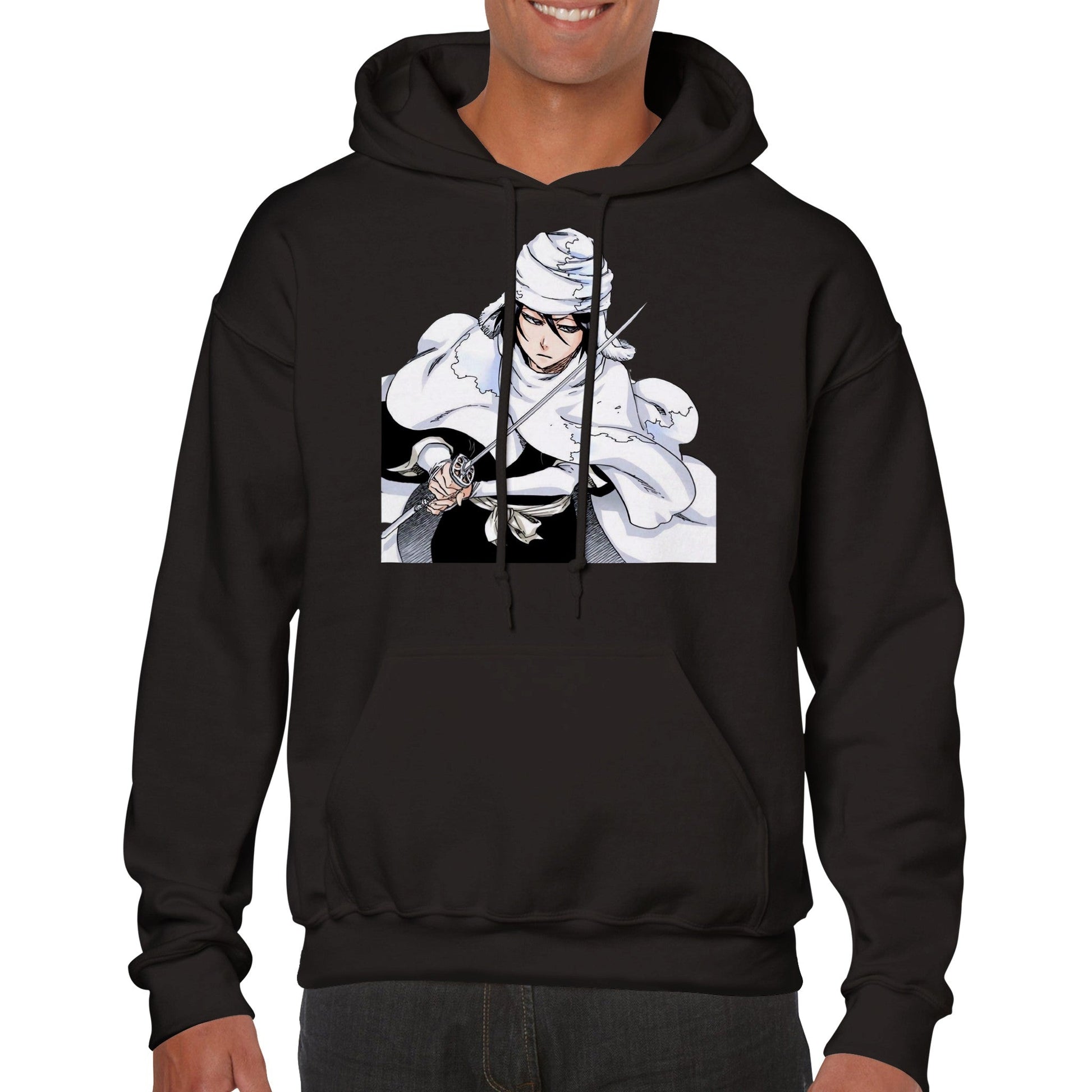 Bleach | Rukia TYBW | Anime Hoodie (Unisex)-Hoodie-Monkey Ninja-Black-S-Monkey Ninja
