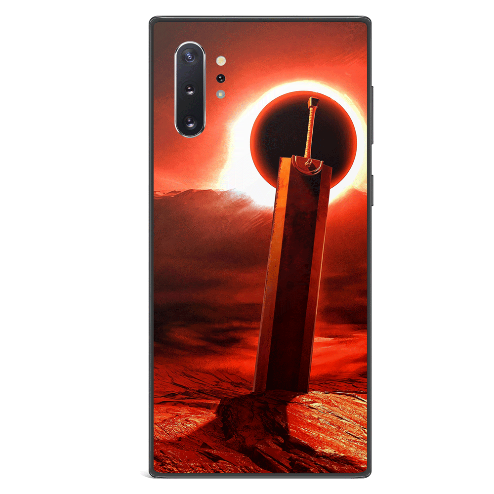 Berserk Demon Mark Tempered Glass Soft Silicone Samsung Case