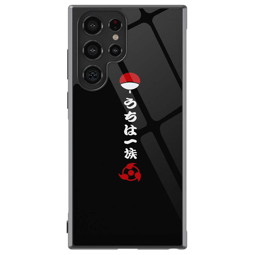Uchiha Clans Crest Tempered Glass Tough Samsung Case