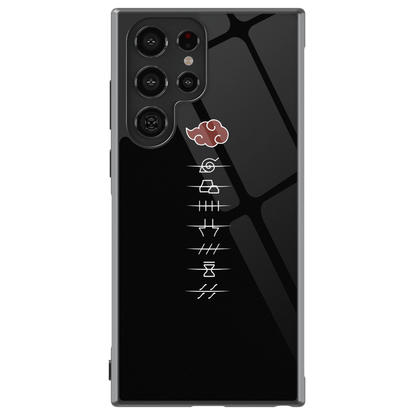 Akatsuki Anime Tempered Glass Tough Samsung Phone Case for Samsung