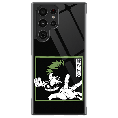 My Hero Academia Deku Izuku Tempered Glass Tough Soft Silicone Samsung Case
