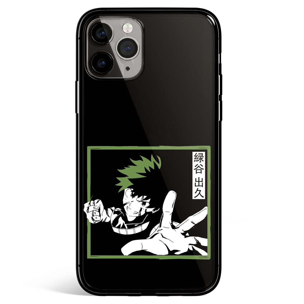 My Hero Academia Deku Izuku Tempered Glass Soft Silicone iPhone Case 1068