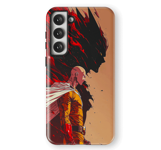 One Punch Man Saitama Tempered Glass Tough Samsung Phone Case
