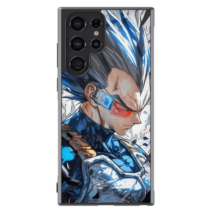 Dragon Ball Vegeta Tempered Glass Tough Samsung Phone Case