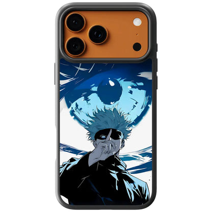 Jujutsu Kaisen Satoru Gojo Unlimited Void Expansion iPhone Case - Glowing Blue Six Eyes