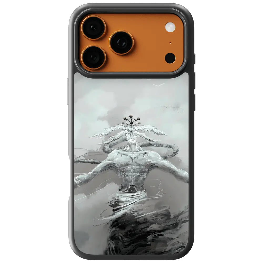 Jujutsu Kaisen Mahoraga iPhone Case -  White Ink Wash Style