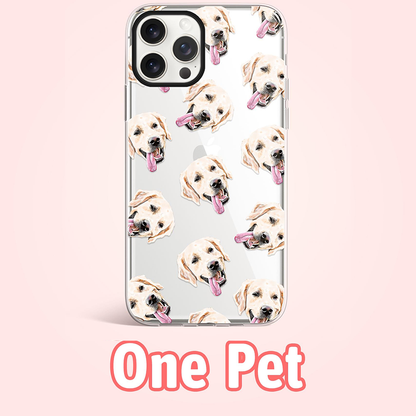 Custom Pet dog cat face iPhone phone case