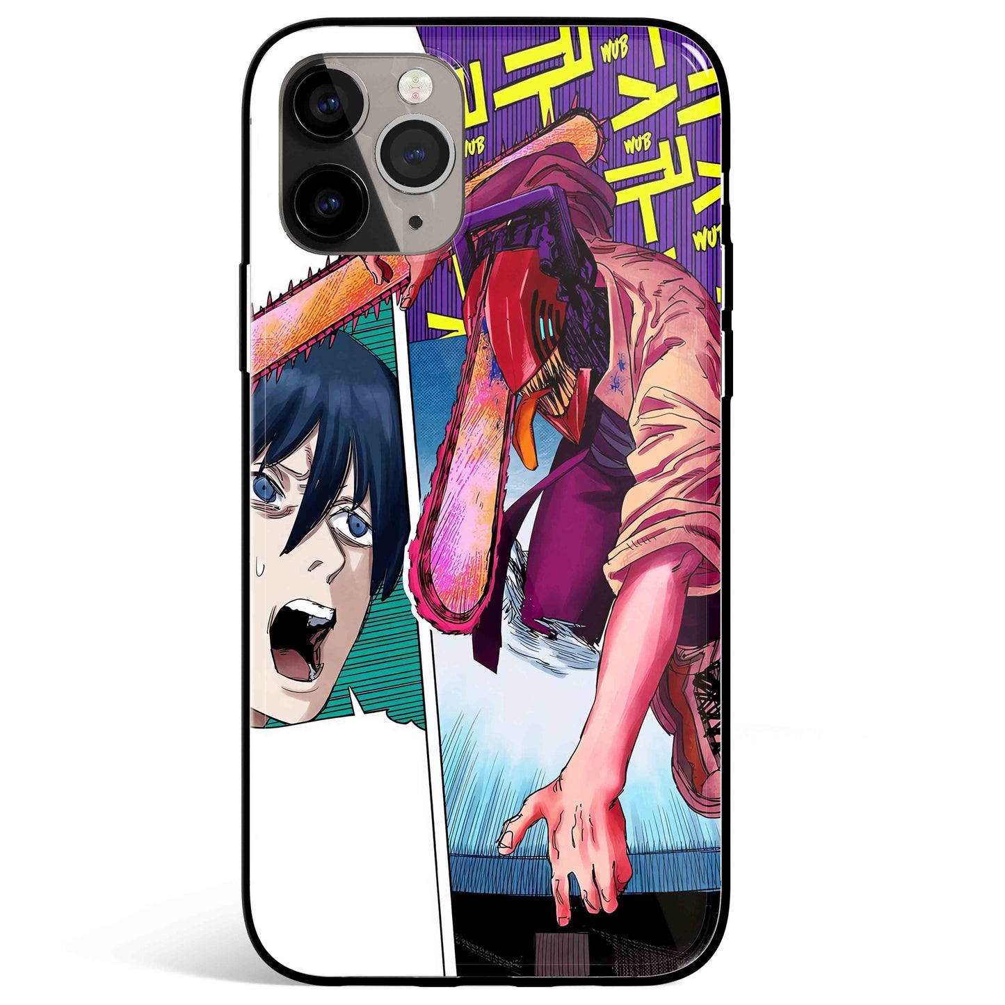 Chainsaw Man Denji Tempered Glass Soft Silicone iPhone Case