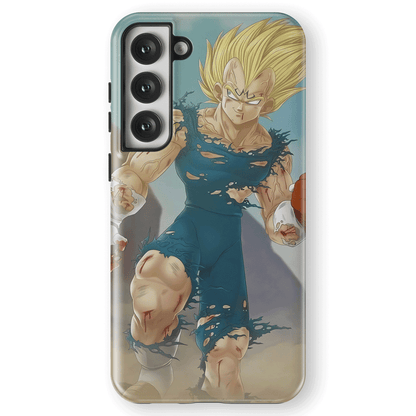 Dragon Super Saiya Vegeta Samsung Tempered Glass Tough Phone Case