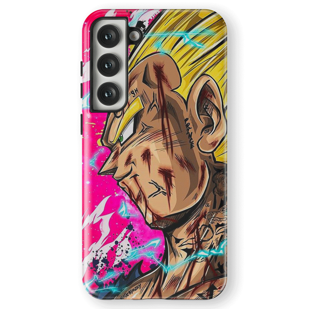 Fanart Stylish Vegeta Tempered Glass Tough Samsung Case